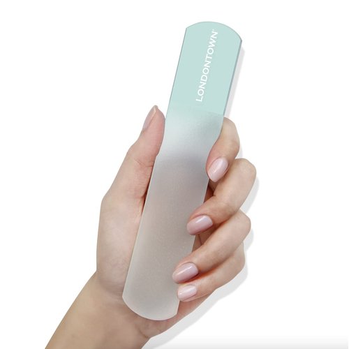 LONDONTOWN Glass Foot File for Toenails and Feet Callus Remover Pedicure Tool Accessory for Wet or Dry Skin