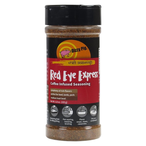 Dizzy Pig Red Eye Express Coffee-Infused Seasoning Rub (8oz Shaker)