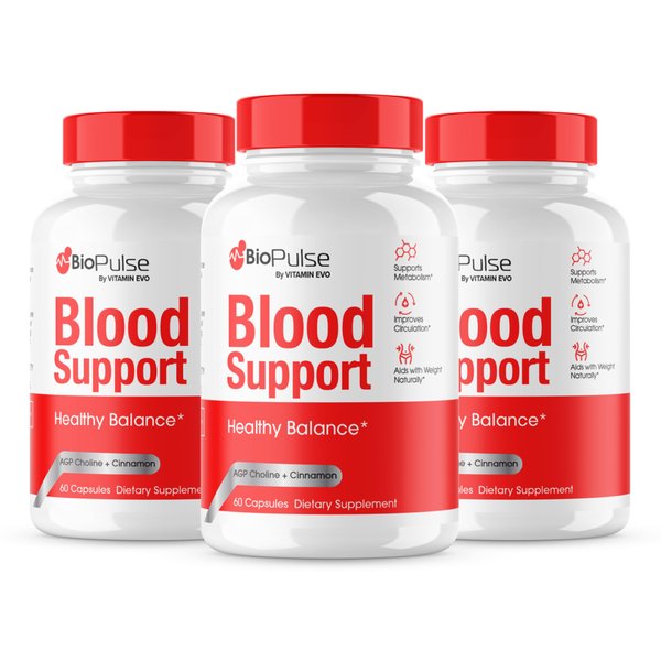 (3 Pack) Biopulse Capsules, Official Bio Pulse Blood Support Supplement Pills, Biopulse All Natural Advanced Formula Capsule, Biopulse Pills Health Reviews, 3 Month Supply (180 Capsules)