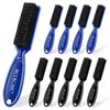 NICEMOVIC 10 Pcs Barber Clipper Cleaning Brush, Barber Accessories Cleaning Supplies, Blade Trimmer Cleaning Mini Brush Bulk Set Duster Manicure Nylon Brush Hair Styling Brush Tool (Black&Blue)
