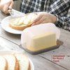 Signoraware Extra Large Butter Dish with Flip Top Lid Wide Butter Keeper Holds 2 Sticks, East Coast, West Coast, European Style, Kerrygold, Butter Cream Cheese Plastic Butter Holder/Container with Lid