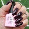AIMEILI Soak Off U V LED Gel Nail Polish - Burgundy Plum Dark Purple (028) 10ml