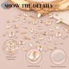 3220Pcs Champagne Gold Glass Nail Rhinestones 120Pcs Multi Shapes Flatback Gems Crystal+3100Pcs 1.5-4mm Round Beads, Manicure Diomand Jewelry Gemstones for Nail Design Makeup Acrylic Nails Decoration