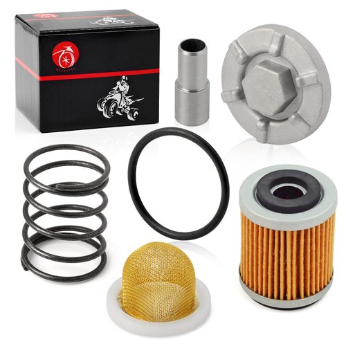 Oil Drain Plug & OIL FILTER + OIL STRAINER + Spring For YAMAHA Raptor 350 Warrior 350 Big Bear 350 400 Wolverine 350 Moto 4 YFM350ER