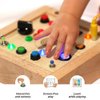 Play Forward Montessori Light Switch Toy for Toddlers — Interactive Busy Board with LED Light—Your Kids On-the-Go Sensory Toy for an Easy, Screen-Free Play Experience, Wooden Busy Board for 18+ Months
