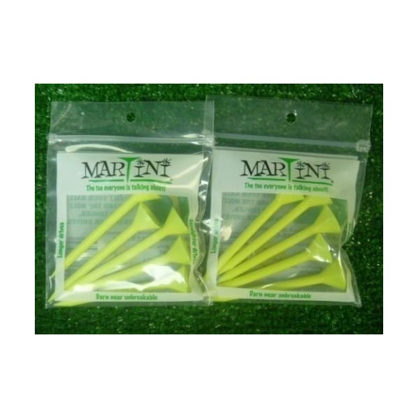 MARTINI 3 1/4" YELLOW GOLF TEES - 2 PACKS
