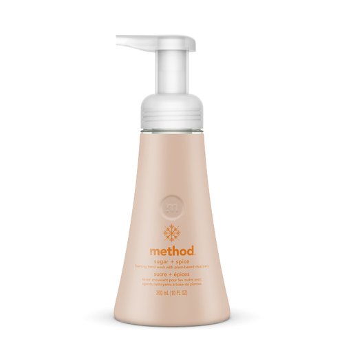 Method Foaming Hand Wash, Sugar + Spice, Biodegradable Formula, 10 fl oz (Pack of 6)