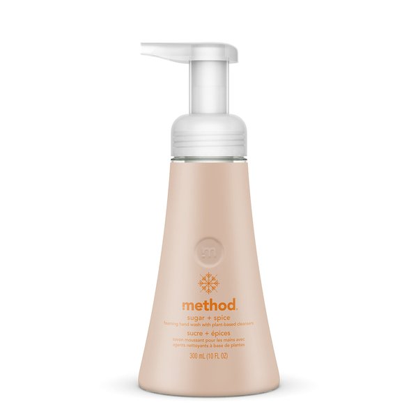 Method Foaming Hand Wash, Sugar + Spice, Biodegradable Formula, 10 fl oz (Pack of 6)