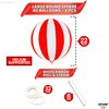 KatchOn, Red and White Carnival Balloons - Pack of 6, Circus Decorations | Red and White Striped Balloons for Carnival Theme Party Decorations | Circus Theme Party Decorations | Carnival Decorations