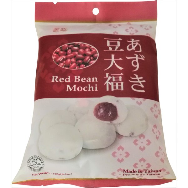 Royal Family Big Mochi, japanese mochi candy dessert rice cake, Red Bean Flavor, 4.2oz/pk (Pack of 1)