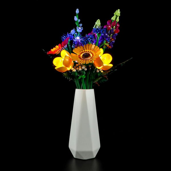 YEABRICKS LED Light for 10313 Icons Wildflower Bouquet Building Blocks Model (Building Set NOT Included)