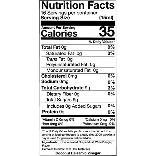 In Love Gourmet Coconut Balsamic Vinegar 250ML/8.5oz Coconut Salad Dressing, Give a Unique Tropical Island Flair to Your Dishes