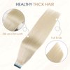 LADY MIRANDA Blonde Tape in Hair Extensions Human Hair 100% Remy Hair Platinum Blonde 20 Inch 20 Pcs 50g/pack Tape in Hair Extensions Real Human Hair Long Lasting Tape in Extensions