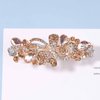 Yheakne Crystal Wedding Hair Clip Barrette Gold Rhinestone Hair Barrette Bling Bridal Headpieces Decorative Head Clip Headwear Crystal Hair Clip Bride Hair Accessories for Women and Girls Gifts (Champagne)
