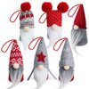 D-FantiX Gnome Christmas Ornaments Set of 6, Handmade Swedish Tomte Gnomes Decorative Ornaments Plush Christmas Decorations Tree Hanging Scandinavian Santa Elf Home Table Decor 2023