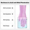 KAQ Reusable Rubber Dishwashing Gloves: 3 Pairs Latex Free Household Cleaning Kitchen Gloves for Washing Dishes