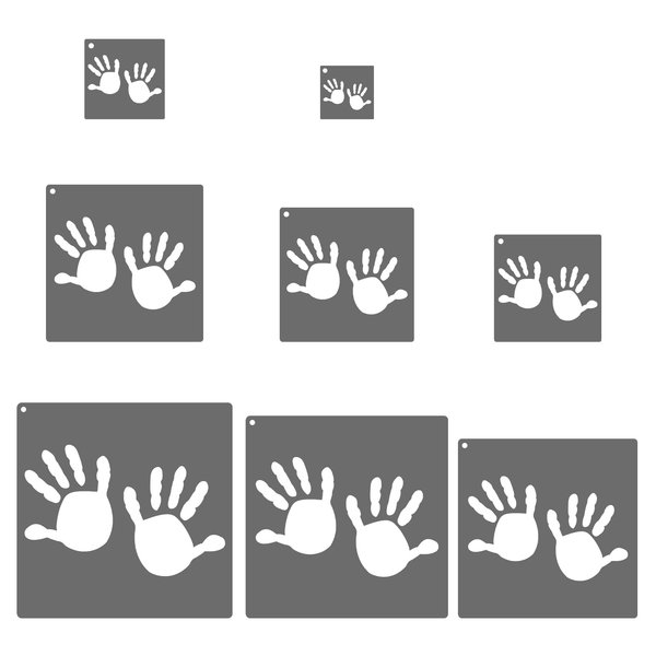 PATIKIL Hand Stencils, 8 Pcs Painting Stencils Reusable Plastic for Painting on Wall, Wood, Fabric