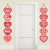 Valentine's Day Heart Banner Decorations - Conversation Hearts Hanging Porch Sign Banner Heart Garland Wedding/Valentines/Anniversary/Engagement/Birthday Party Decorations
