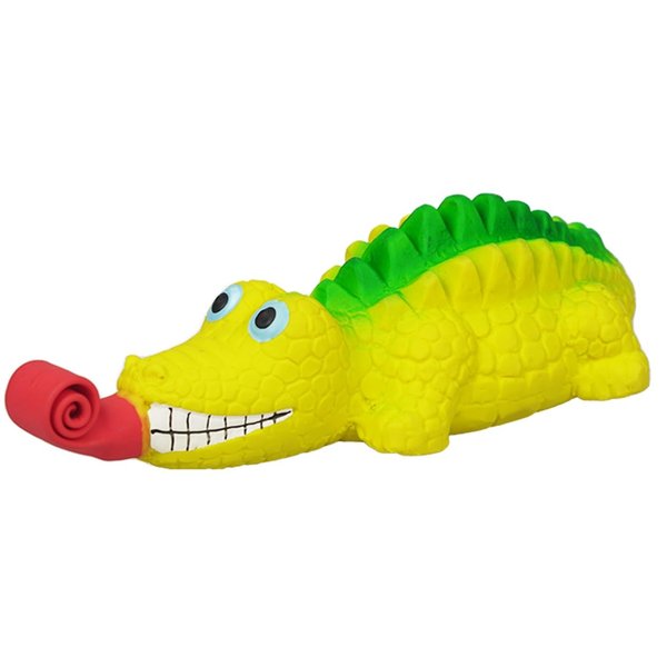 POMOSAVIDA+PTL0029+Crocodile+pet Toy chew Toy Squeaky Toy Dog Toy Interactive Dog Toy Emulsion Toy, Size:187 * 73 * 51mm, 64g, Unique Dog Toys, Toys to Keep Dogs Busy, Chewy Toys for Dogs