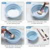 Foldable Silicone Makeup Brush Cleaner Bowl - Etercycle Portable Cleaning Tool for Brushes, Powder Puffs, and Sponges (Blue)