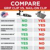 Grip Clip Roof Clips | Clip Hooks for Installing Heat Tape, Electric Cable & Roof Heat Cable | Prevents Roof Damage | Simple Nail-Free Outdoor Cable Clips | Your Must-Have Roofing Tools (.325-5 Pack)
