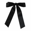 3pcs Ribbon bow Hair Clips Hair Accessories for girls and women in fashion style French barrette with Silky Satin (pink,white,black) for Thick or Thin hair