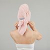 SURPRISE PIE Women Microfiber Hair Towel Wrap with Elastic Strap,Super Absorbent Anti Frizz Drying Turban for Curly, Long,Wet Hair-Pink