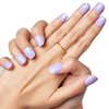 GLAMERMAID Press on Nails Short Squoval，Purple Squoval False Nails Press ons，Spring 24 Pcs Full Cover Glue on Nails Glossy Reusable Acrylic Stick on Nails Gift for Women Girls