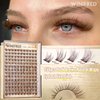 Brown Lash Clusters Kit Natural Clusters Lashes Wispy Eyelash Extension Kit C Curl Lashes Extension Kit DIY Dark Brown Cluster Eyelash Extension Kit by Winifred