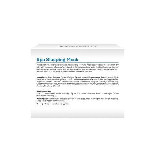 Yukazan Derma Spa Sleeping Mask 70g - Seaweed Moisturizing Formula