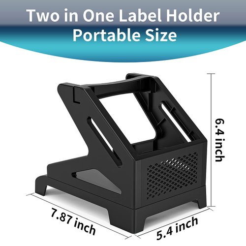 AOBIO Label Holder, Compatible with Rolls and Fan-Fold Labels, Thermal Label Paper Holder, Desktop Label Printer Accessory