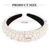 YISSION 1PC White Pearl Headband for Women Beaded Headbands Jeweled Hairband Fashion Thick Headband Wedding Bridal Headband Hair Accessories for Women Girls