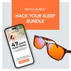 Swanwick CLASSIC NIGHT - Blue Light Blocking Glasses for Women, Men. Sleep Aid, Anti Eyestrain Headache for Computer, Gaming, TV, UV Glare w/FREE $497 Training Course (Small, Black)
