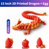 Dragon Eggs,Dragon Eggs with Dragon Inside,15''3D Printed Dragon, Adults Fidget Toy, Home Office Decor Executive Desk Toy,3D Printed Gift for Christmas
