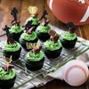 45Pcs Football Cupcake Toppers Football Cake Topper Supplies, Football Cake Decorations Gifts, Football Birthday Party Decorations, Football Cupcake Liners Decor Suitable for Football Themed Parties