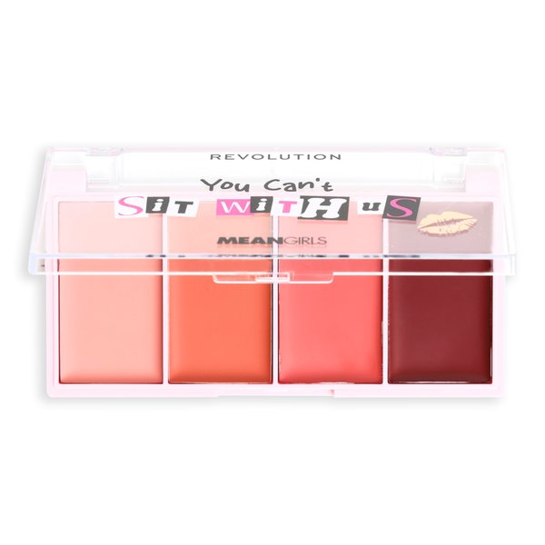 Revolution Beauty, Mean Girls x Revolution on Wednesdays We Wear Cream Blush, Four Blush Shades, Makeup Palette for Face & Cheeks, Vegan & Cruelty-Free, 2.12 oz
