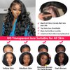 PUNUBO 13x6 Lace Front Wigs Human Hair Body Wave 13x6 HD Lace Frontal Wig 180 Density Unprocessed Brazilian Virgin Human Hair Glueless Wigs Human Hair Pre Plucked Lace Front Wigs for Women 28 Inch