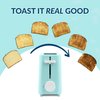 Nostalgia MyMini Single Slice Toaster, Extra Wide Slot, Adjustable Temperature, Removable Crumb Tray, Aqua