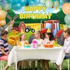 Avezano Tractor Birthday Backdrop for Kids Farm Red Barn Tractor Birthday Party Decorations Banner Farm Themed Backdrop for Children's Birthday Party (7x5ft)