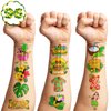 100 PCS Hawaiian Tattoos Birthday Party Decorations Supplies Favors Tiki Hawaii Luau Temporary Tattoos Flower Tropical Summer Beach Aloha Palm Decor Stickers Accessories Gift School Prizes Rewards