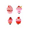 Assorted Adorable Hair Clips Dessert Patterns Korean Style Cute Present Headdress Beauty Headband Hair Accessories Bow Ties for Girls Teens Kids Women Children Dolls - Ice Cream