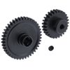 HobbyPark Metal Diff Differential Main Gear 42T & Motor Pinion Gear 27T Set for WLtoys A959-B A969-B A979-B K929-B 1/18 Scale RC Car Upgrade Parts (Black)
