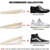 Ailaka 2 Pairs Gel Height Increase Insole, Invisible Heel Lift Inserts, Elastic Shock Absorption Pads 3 Heights for Men & Women