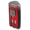 Xikar HP3 Inline Triple Flame Cigar Lighter, Attractive Gift Box, EZ-View Red Fuel Window, Honeycomb Texture, Daytona Red