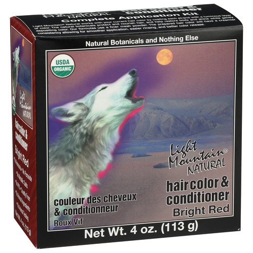 LIGHT MOUNTAIN 187013 Natural Hair Color 3 Piece -bright Red, 4 Ounce (Pack of 3)