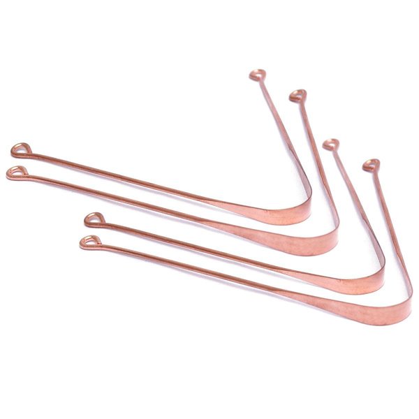HealthAndWealth- Copper Tongue Cleaner Set of 4 | Copper Scraper | Dentist Recommended for Dental Health and Fresh Breath | Best Remedy for Bad Breath | Maintains Oral Hygiene