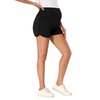 fitglam Women's Maternity Shorts Over Belly Pregnancy Clothes Pajamas Lounge Workout Sleep Shorts with Pockets Black
