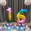 40 Inch Rainbow Digit Helium Foil Birthday Party Balloons (Dark Rainbow 0)