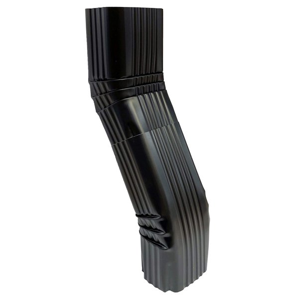 Gutterworks Mfg Inc. Rain Gutter Components Aluminum Offset Elbow 3x4 A | Made in The U.S.A. | Includes Screws | Easy DIY for 3x4 Downspouts (Black)