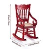 Sumind 2 Pieces Doll House Wooden Chairs 1:12 Christmas Dollhouse Model Chairs Mini Dollhouse Wooden Rocking Chairs for Dollhouse Accessories Furniture Decoration
